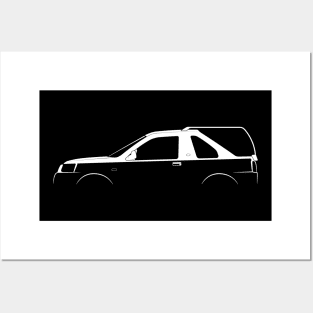 Land Rover Freelander 3-Door (1997) Silhouette Posters and Art